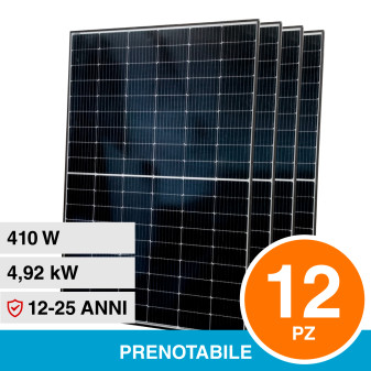 V-Tac VT-410 Kit 4.92kW 12 Pannelli Solari Fotovoltaici 410W 108 Celle IP68...