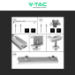 Immagine 2 - V-Tac Kit Struttura in Alluminio per Montaggio di 8 Pannelli Solari Fotovoltaici 35mm da 400W a 550W per Tetto Piano