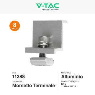 Kit Struttura per Montaggio di 8 Pannelli Solari su Tetto Piano