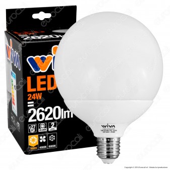 Wiva Lampadina LED E27 24W Globo G120 - mod. 12100293 / 12100294 /