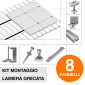 Immagine 1 - V-Tac Kit Struttura in Alluminio per Montaggio 8 Pannelli Solari Fotovoltaici 35mm da 400W a 550W su Tetto Lamiera Grecata