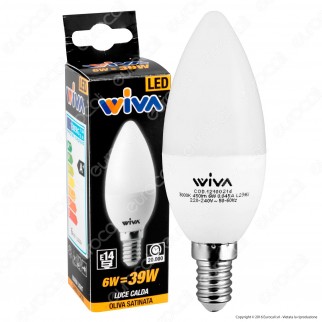 Wiva Lampadina LED E14 6W Candela - mod. 12100214 / 12100216 /