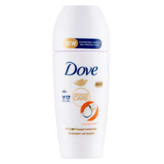 Dove Deodorante Go Fresh Roll-On Cocco 48h 0% Alcol e Antitraspirante -...