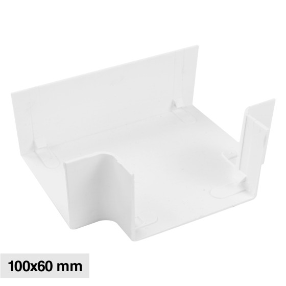 Elmark Angolo a T per Canaline Passacavi 100x60 in Plastica Bianca Elmark Angolo a T per Canaline Passacavi 100x60 in Plastica Bianca