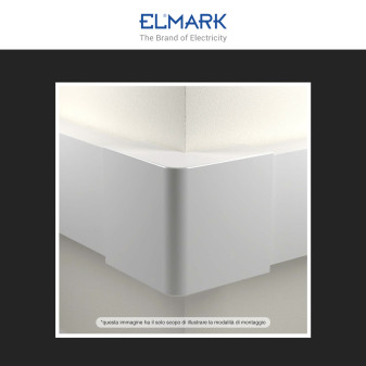Elmark Angolo Esterno per Canaline Passacavi 100x40 in Plastica Bianca