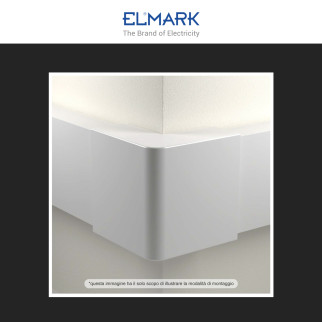 Elmark Angolo Esterno per Canaline Passacavi 100x40 in Plastica Bianca