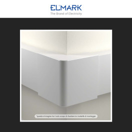 Elmark Angolo Esterno per Canaline Passacavi 100x40 in Plastica Bianca