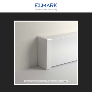 Elmark Tappo di Chiusura Canaline Passacavi 100x40 in Plastica Bianca