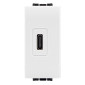 Immagine 2 - MAPAM Presa USB C T1-Art 836B Bianco - Confezione 10pz - mod. 836B - Compatibile con BTicino LIVING