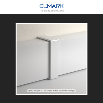 Elmark Connettore per Canaline Passacavi 80x40 in Plastica Bianca