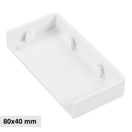 Elmark Tappo di Chiusura Canaline Passacavi 80x40 in Plastica Bianca Elmark Tappo di Chiusura Canaline Passacavi 80x40 in Plastica Bianca