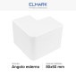 Immagine 2 - Elmark Angolo Esterno per 2 Canaline Passacavi 80x60 in Plastica Bianca - mod. 56280601