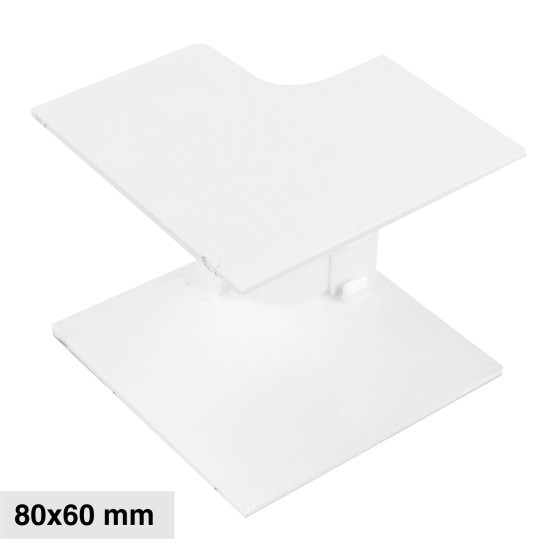 Elmark Angolo Interno per Canaline Passacavi 80x60 in Plastica Bianca Elmark Angolo Interno per Canaline Passacavi 80x60 in Plastica Bianca