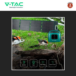 VT-1001 Accumulatore Portatile LiFePO4 1050Wh 1000W V-Tac