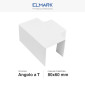 Immagine 2 - Elmark Angolo a T per 3 Canaline Passacavi 80x60 in Plastica Bianca - mod. 56280603