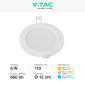 Immagine 5 - V-Tac VT-61006 Pannello LED Rotondo Slim 6W SMD da Incasso con Driver - SKU 7858 / 7859 / 7860