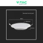 Immagine 9 - V-Tac VT-61006 Pannello LED Rotondo Slim 6W SMD da Incasso con Driver - SKU 7858 / 7859 / 7860