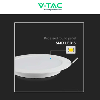 VT-61006 Mini Pannello LED Rotondo Slim 6W SMD da Incasso V-Tac