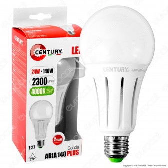 Century Aria 140 Plus Lampadina LED E27 24W Bullb A80 - mod.