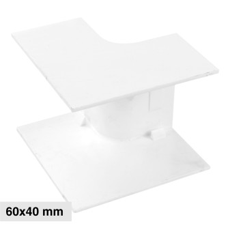 Elmark Angolo Interno per Canaline Passacavi 60x40 in Plastica Bianca