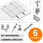 Immagine 1 - V-Tac Kit Struttura in Alluminio per Montaggio 6 Pannelli Solari Fotovoltaici 35mm da 400W a 550W su Tetto Lamiera Grecata