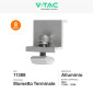 Immagine 7 - V-Tac Kit Struttura in Alluminio per Montaggio 6 Pannelli Solari Fotovoltaici 35mm da 400W a 550W su Tetto Lamiera Grecata