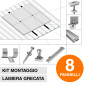V-Tac Kit Struttura in Alluminio per Montaggio 8 Pannelli Solari Fotovoltaici 35mm da 400W a 550W su Tetto Lamiera Grecata