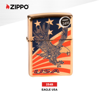 Accendino Zippo mod. 254B Eagle USA Ricaricabile Antivento