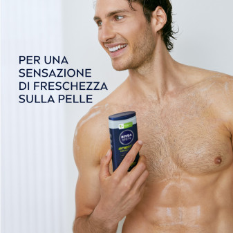 Energy Shower Gel 3in1 Uomo per Corpo Capelli Viso 250ml Nivea Men