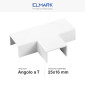 Immagine 2 - Elmark Angolo a T per 3 Canaline Passacavi 25x16 in Plastica Bianca - mod. 56225163