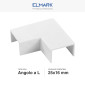 Immagine 2 - Elmark Angolo a L per 2 Canaline Passacavi 25x16 in Plastica Bianca - mod. 56225164