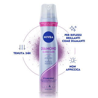 Diamond Gloss Care Styling Spray Tenuta 4 Extra Forte Nivea