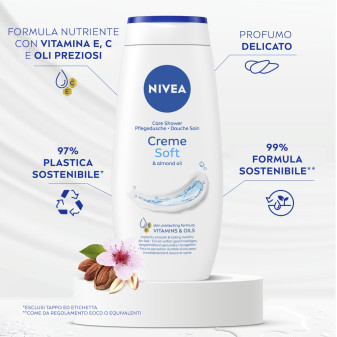 Creme Soft Crema Doccia Detergente con Vitamine e Oli Nivea