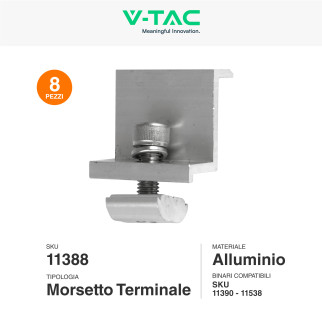 Kit Struttura Montaggio di 6 Pannelli Solari su Tetto Piano