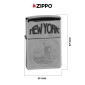 Immagine 4 - Zippo Accendino a Benzina Ricaricabile ed Antivento con Fantasia NY Liberty Island - mod. 66170