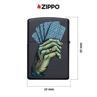 Accendino Zippo mod. 218 Dead Man's Hand Design Ricaricabile Antivento