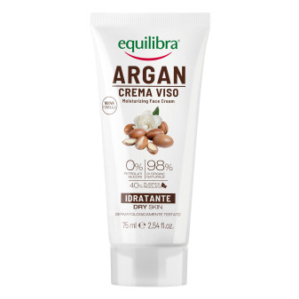 Equilibra Argan Crema Viso Idratante Olio di Mandorle ed Acido Ialuronico per...