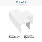 Immagine 2 - Elmark Angolo a T per 3 Canaline Passacavi 40x40 in Plastica Bianca - mod. 56240403