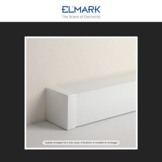 Elmark Tappo di Chiusura Canaline Passacavi 40x40 in Plastica Bianca