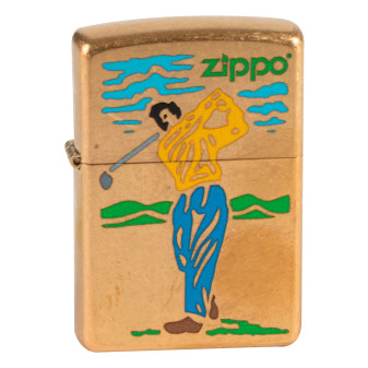Zippo Accendino a Benzina Ricaricabile ed Antivento con Fantasia Golf Man...