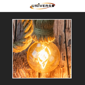 Universo Lampadario Sospensione Portalampada E27 in Corda mod. E27-M1