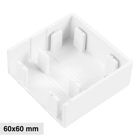 Elmark Tappo di Chiusura Canaline Passacavi 60x60 in Plastica Bianca Elmark Tappo di Chiusura Canaline Passacavi 60x60 in Plastica Bianca