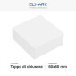 Immagine 2 - Elmark Tappo di Chiusura per Canaline Passacavi 60x60 in Plastica Bianca - mod. 56260606