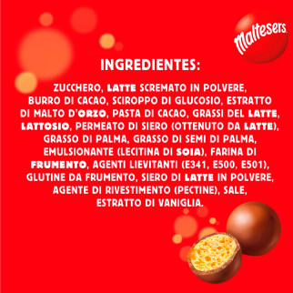 Praline al Malto Ricoperte di Cioccolato al Latte 25 Bustine Maltesers