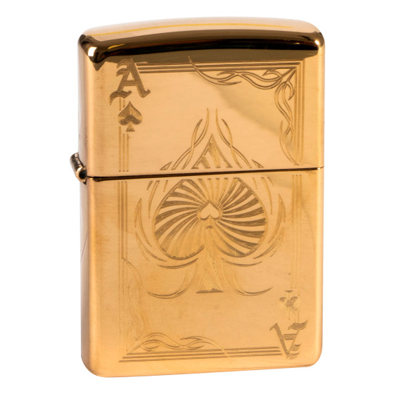 Accendino Zippo mod. 254B Ace of Spades Design Ricaricabile Antivento Accendino Zippo mod. 254B Ace of Spades Design Ricaricabile Antivento