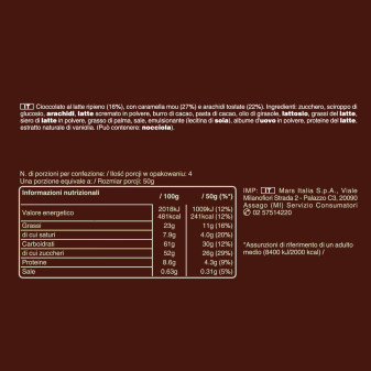 Snack con Arachidi e Caramello Ricoperto di Cioccolata Snickers 24x
