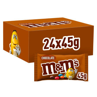 M&M's Chocolate Confetti con Morbido Cioccolato - Box con 24 Bustine da 45g