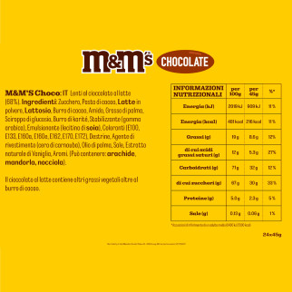 Confetti con Morbido Cioccolato M&M's Chocolate 24x 45g