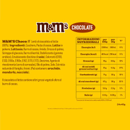 Confetti con Morbido Cioccolato M&M's Chocolate 24x 45g