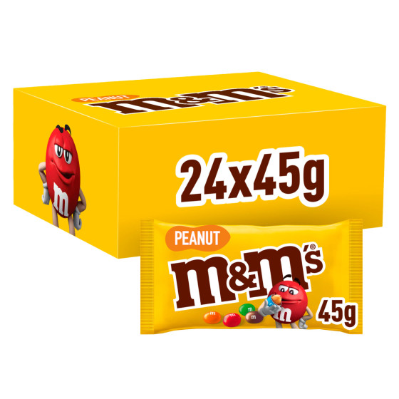 Confetti con Arachidi Ricoperti di Cioccolato M&M's Peanut 24x 45g Confetti con Arachidi Ricoperti di Cioccolato M&M's Peanut 24x 45g